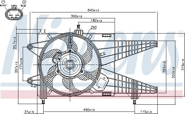 Nissens 85137 - Вентилятор, охолодження двигуна autocars.com.ua