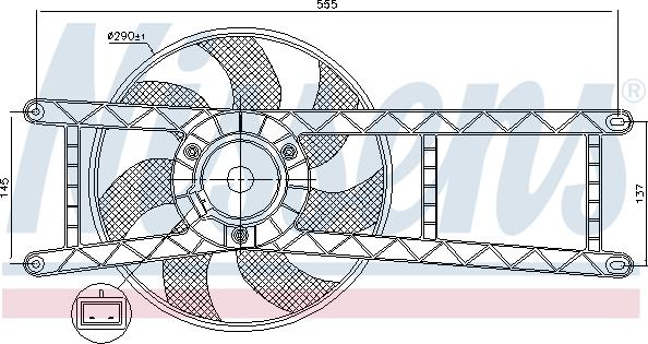 Nissens 85145 - Вентилятор, охолодження двигуна autocars.com.ua