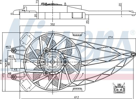 Nissens 85150 - Вентилятор, охолодження двигуна autocars.com.ua