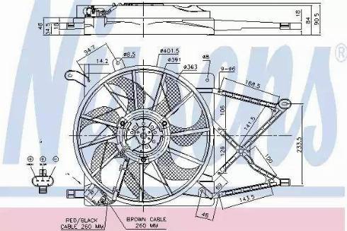 Nissens 85174 - Вентилятор, охолодження двигуна autocars.com.ua