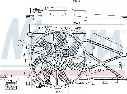 Nissens 85179 - Вентилятор, охолодження двигуна autocars.com.ua