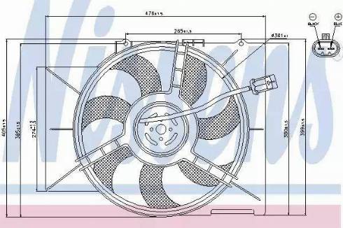 Nissens 85182 - Вентилятор, охолодження двигуна autocars.com.ua