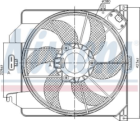 Nissens 85261 - Вентилятор, охолодження двигуна autocars.com.ua