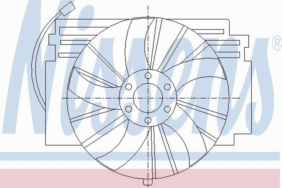 Nissens 85294 - Вентилятор, конденсатор кондиціонера autocars.com.ua