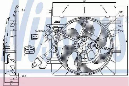 Nissens 85307 - Вентилятор, охолодження двигуна autocars.com.ua