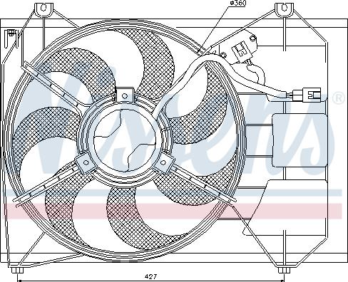 Nissens 85346 - Вентилятор, охолодження двигуна autocars.com.ua