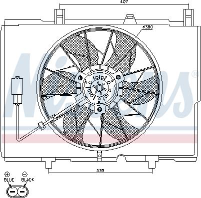 Nissens 85489 - Вентилятор, охолодження двигуна autocars.com.ua