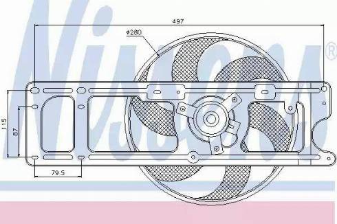 Nissens 85518 - Вентилятор, охолодження двигуна autocars.com.ua