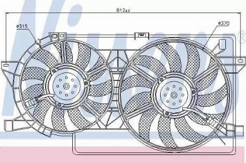 Nissens 85521 - Вентилятор, охолодження двигуна autocars.com.ua