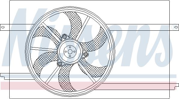 Nissens 85593 - Вентилятор, охолодження двигуна autocars.com.ua