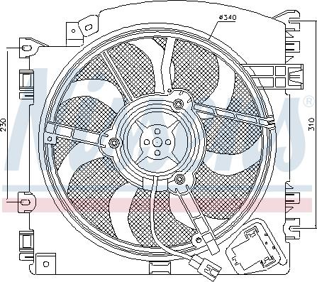 Nissens 85598 - Вентилятор, охлаждение двигателя avtokuzovplus.com.ua