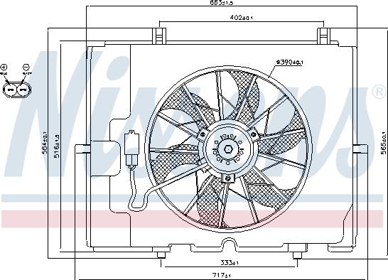 Nissens 85653 - Вентилятор, охолодження двигуна autocars.com.ua