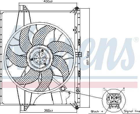 Nissens 85739 - Вентилятор, охлаждение двигателя avtokuzovplus.com.ua