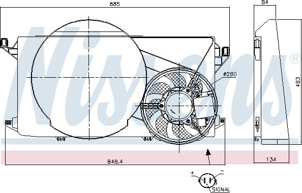 Nissens 85825 - Вентилятор, охлаждение двигателя avtokuzovplus.com.ua