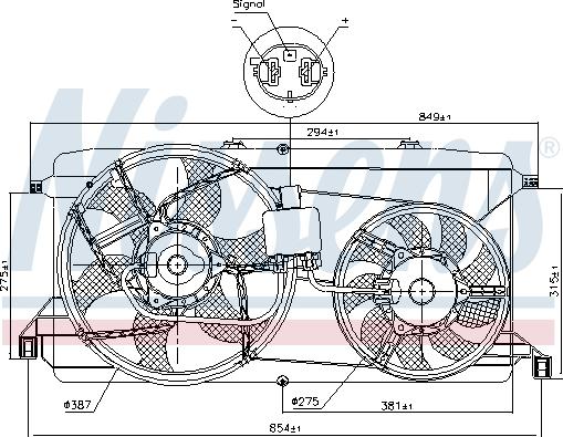 Nissens 85826 - Вентилятор, охолодження двигуна autocars.com.ua