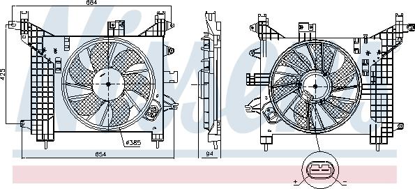 Nissens 85891 - Вентилятор, охолодження двигуна autocars.com.ua