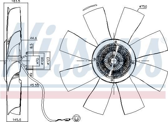 Nissens 86021 - Сцепление, вентилятор радиатора avtokuzovplus.com.ua