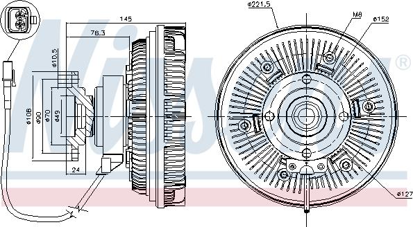 Nissens 86022 - Зчеплення, вентилятор радіатора autocars.com.ua