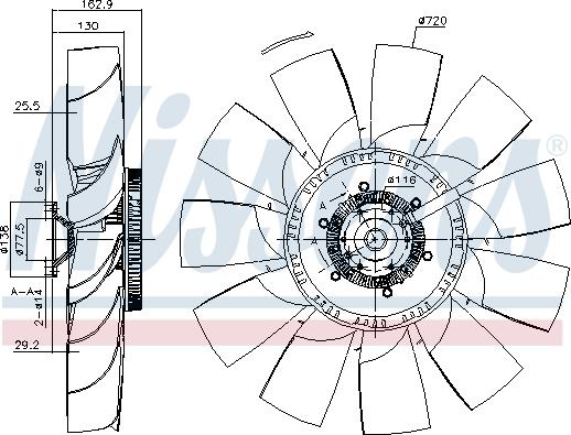 Nissens 86033 - Зчеплення, вентилятор радіатора autocars.com.ua