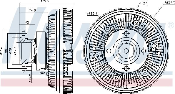 Nissens 86039 - Сцепление, вентилятор радиатора avtokuzovplus.com.ua