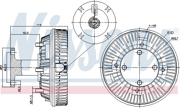 Nissens 86043 - Зчеплення, вентилятор радіатора autocars.com.ua