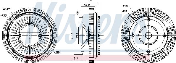 Nissens 86044 - Сцепление, вентилятор радиатора autodnr.net