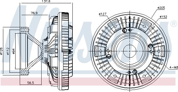 Nissens 86046 - Сцепление, вентилятор радиатора avtokuzovplus.com.ua