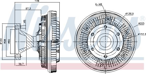 Nissens 86070 - Зчеплення, вентилятор радіатора autocars.com.ua