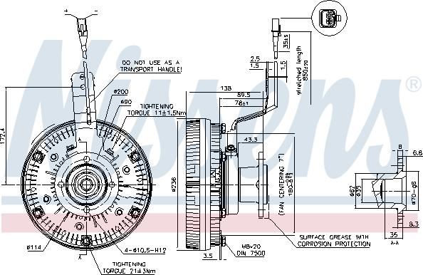 Nissens 86079 - Сцепление, вентилятор радиатора avtokuzovplus.com.ua