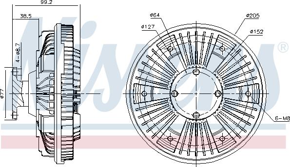 Nissens 86084 - Сцепление, вентилятор радиатора avtokuzovplus.com.ua