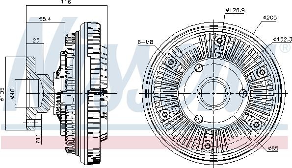 Nissens 86090 - Зчеплення, вентилятор радіатора autocars.com.ua