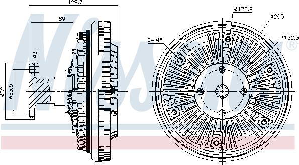 Nissens 86091 - Зчеплення, вентилятор радіатора autocars.com.ua