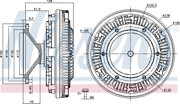 Nissens 86097 - Зчеплення, вентилятор радіатора autocars.com.ua