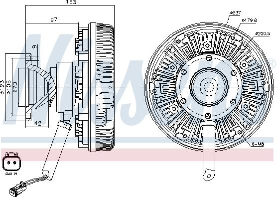 Nissens 86106 - Зчеплення, вентилятор радіатора autocars.com.ua