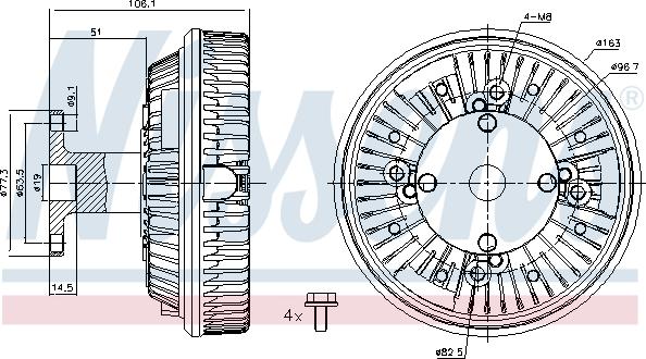 Nissens 86142 - Зчеплення, вентилятор радіатора autocars.com.ua