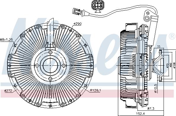 Nissens 86159 - Сцепление, вентилятор радиатора avtokuzovplus.com.ua