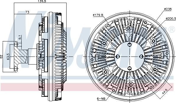 Nissens 86162 - Зчеплення, вентилятор радіатора autocars.com.ua