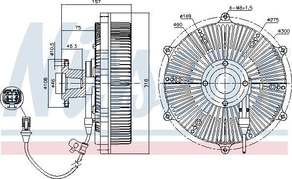 Nissens 86163 - Сцепление, вентилятор радиатора avtokuzovplus.com.ua