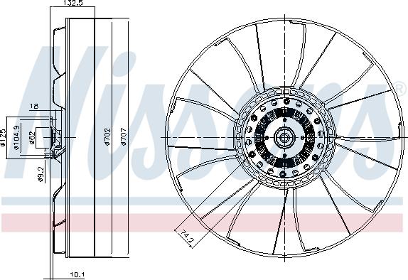 Nissens 86174 - Сцепление, вентилятор радиатора avtokuzovplus.com.ua