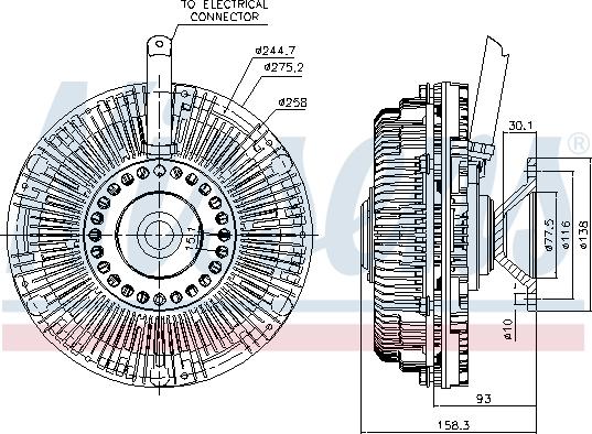 Nissens 86182 - Зчеплення, вентилятор радіатора autocars.com.ua