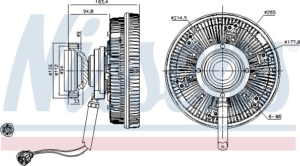 Nissens 86198 - Сцепление, вентилятор радиатора avtokuzovplus.com.ua