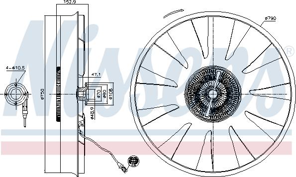 Nissens 86215 - Сцепление, вентилятор радиатора autodnr.net