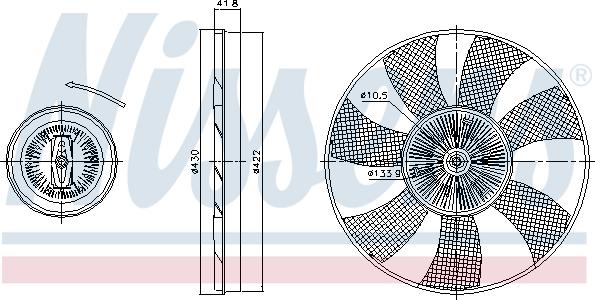 Nissens 86217 - Зчеплення, вентилятор радіатора autocars.com.ua