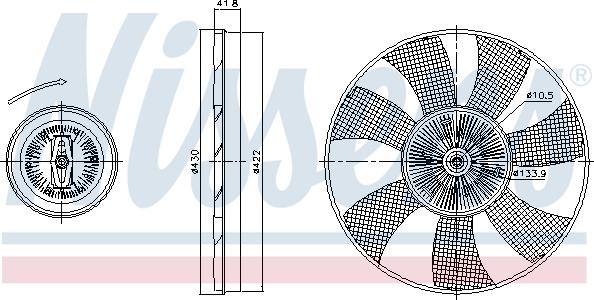 Nissens 86222 - Сцепление, вентилятор радиатора avtokuzovplus.com.ua