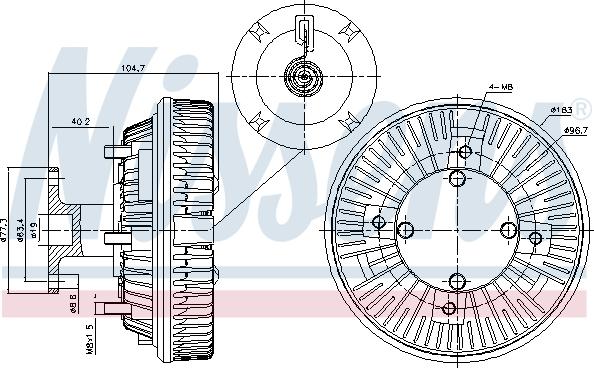 NISSENS 86226 - Зчеплення, вентилятор радіатора autocars.com.ua