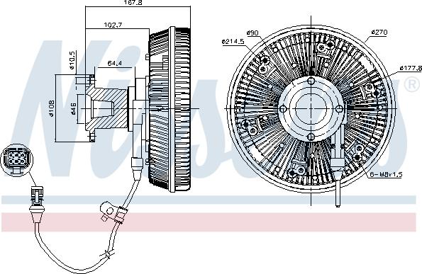 Nissens 86228 - Зчеплення, вентилятор радіатора autocars.com.ua