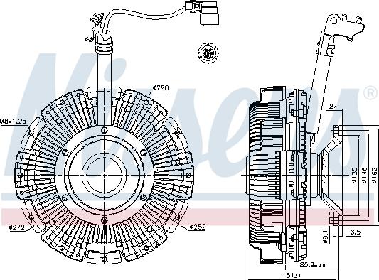 Nissens 86241 - Зчеплення, вентилятор радіатора autocars.com.ua