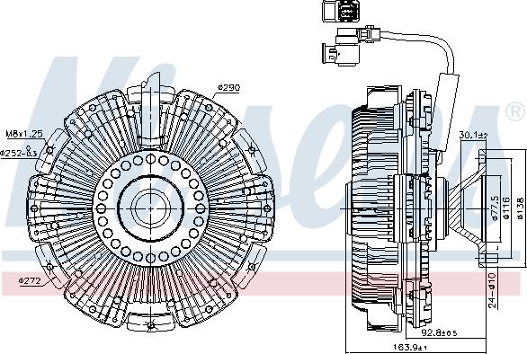 Nissens 86248 - Сцепление, вентилятор радиатора avtokuzovplus.com.ua