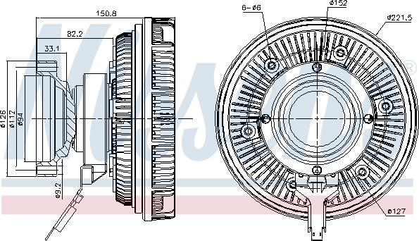 Nissens 86250 - Сцепление, вентилятор радиатора avtokuzovplus.com.ua