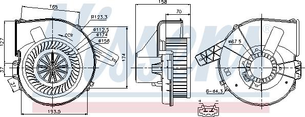 Nissens 87028 - Вентилятор салону autocars.com.ua